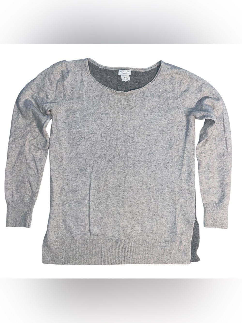 Club Monaco  2 tone Light Gray and dark gray  Women's Crewneck Sweater